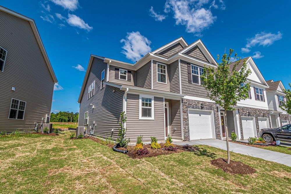 A two-unit suburban duplex rental, the kind of one-to-four-unit income property a DSCR loan is built for
